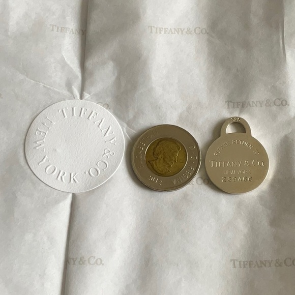 Authentic Tiffany chain and X-Large round tag. - Picture 6 of 13